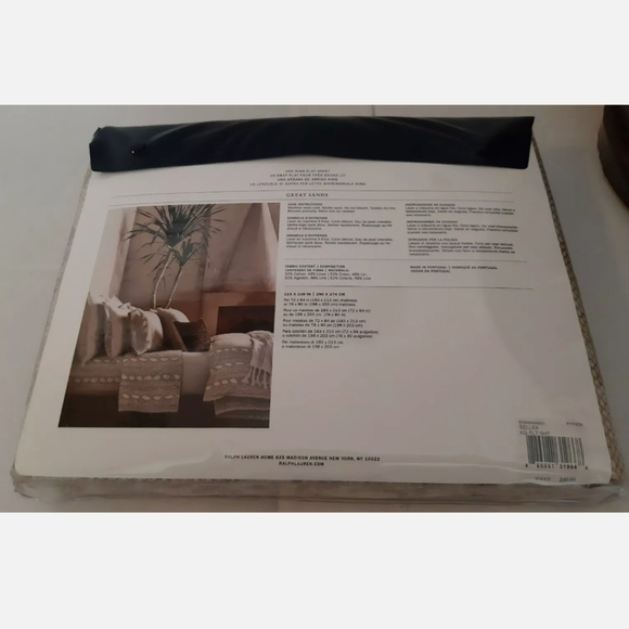 RALPH LAUREN SELLEK King Flat Sheet PYTHON Great Sands Collection MSRP$245 - Picture 4 of 8